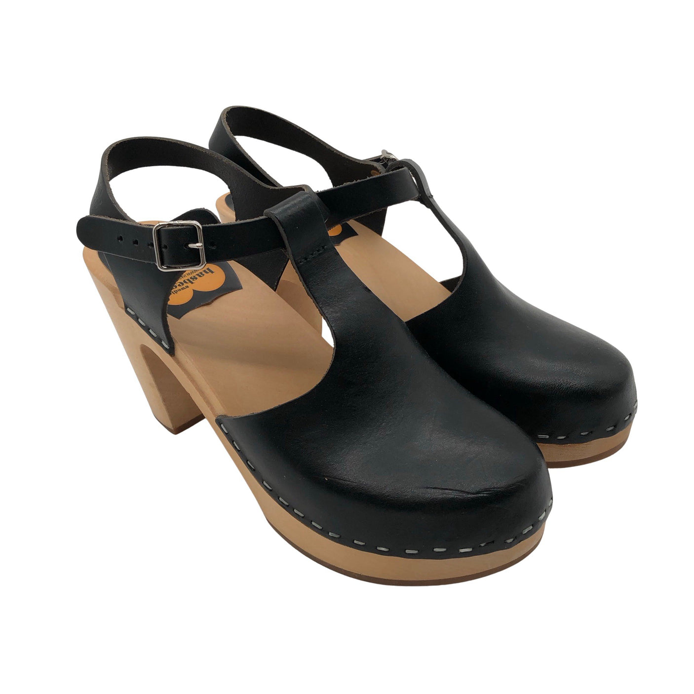 Unisex Swedish Hasbeens - Heeled sandals, size 38 - Black (3)