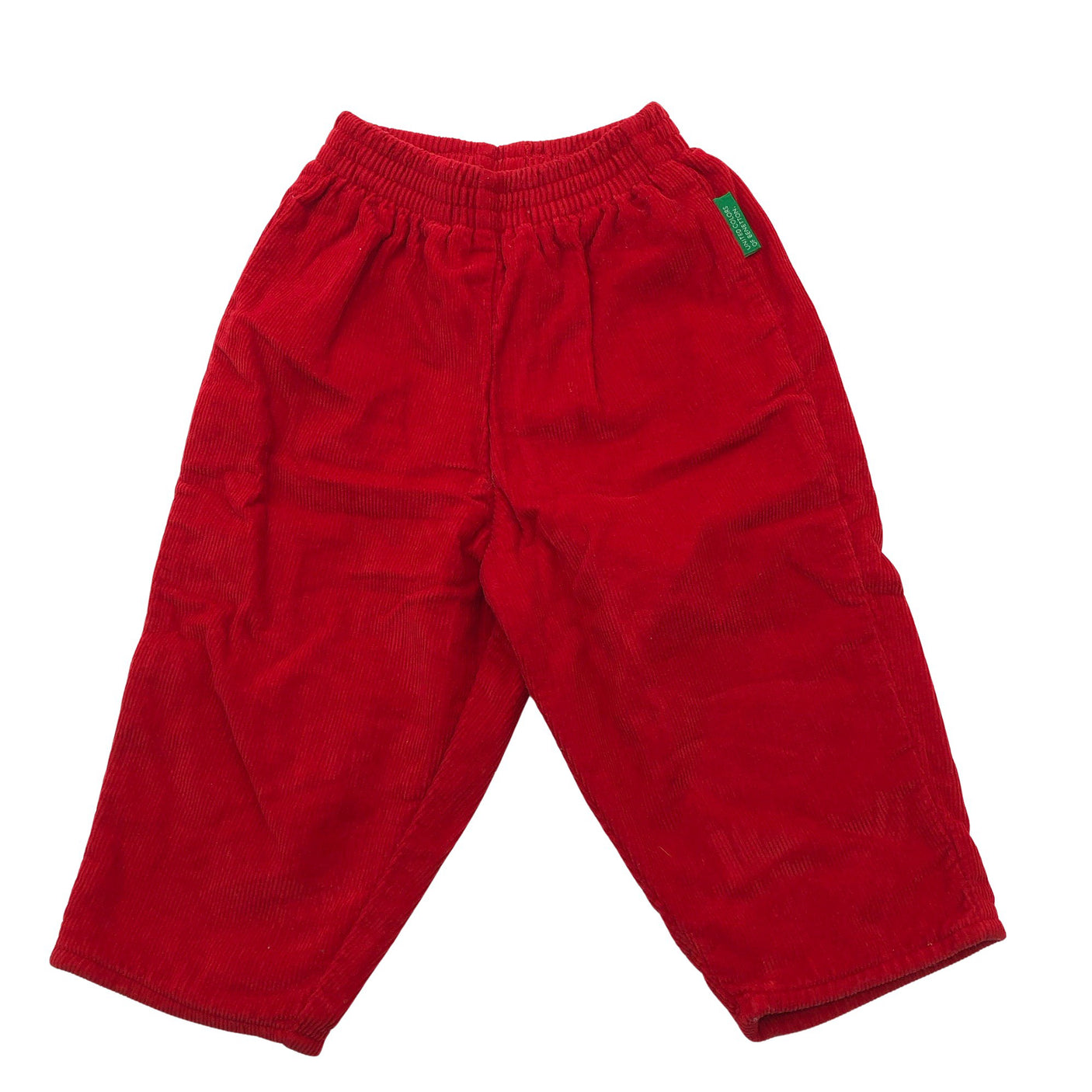 Unisex Benetton - Velvet pants, size 68 - 74 - Red (1)