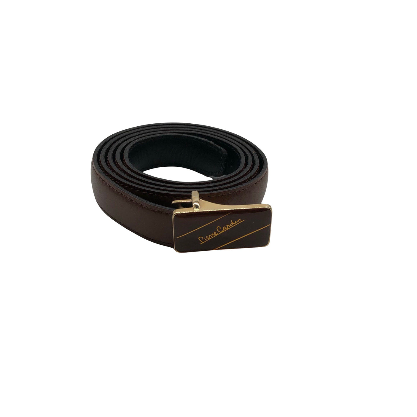 Unisex Pierre Cardin - Leather belt, size Ei kokoa - Brown (1)