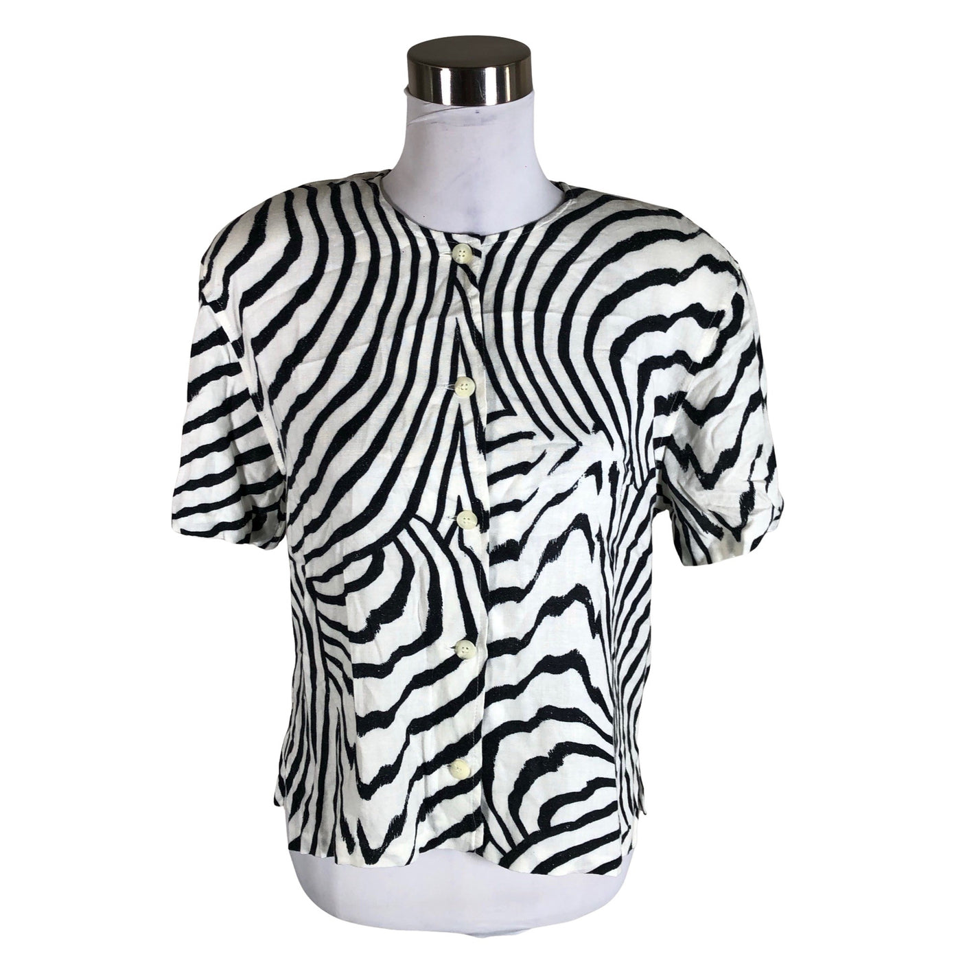 Unisex Marimekko - Short-sleeved blouse, size 36 - Natural white (1)