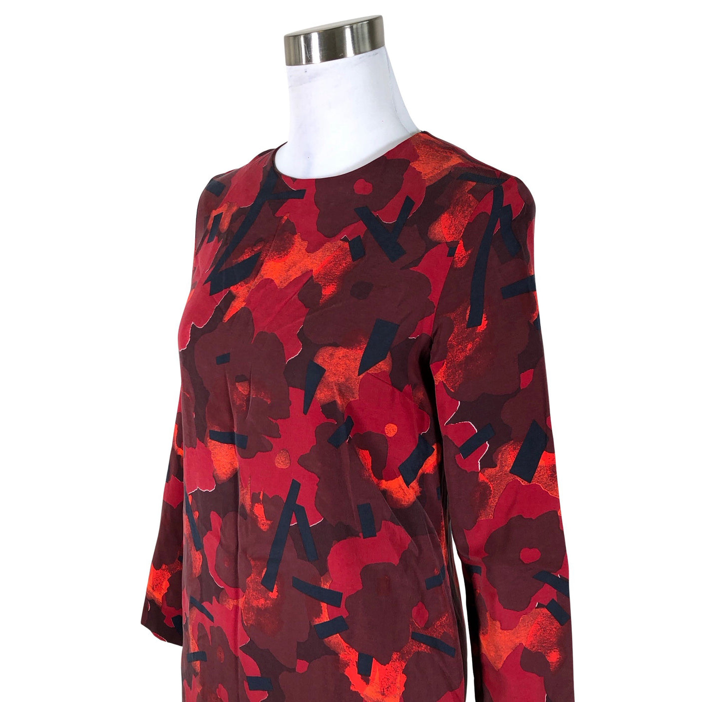 Unisex Marimekko - Schiffon dress, size 34 - Wine red (3)