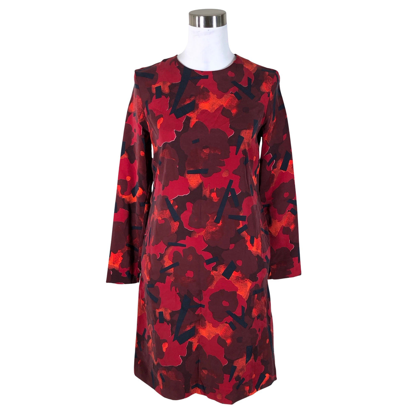 Unisex Marimekko - Schiffon dress, size 34 - Wine red (1)