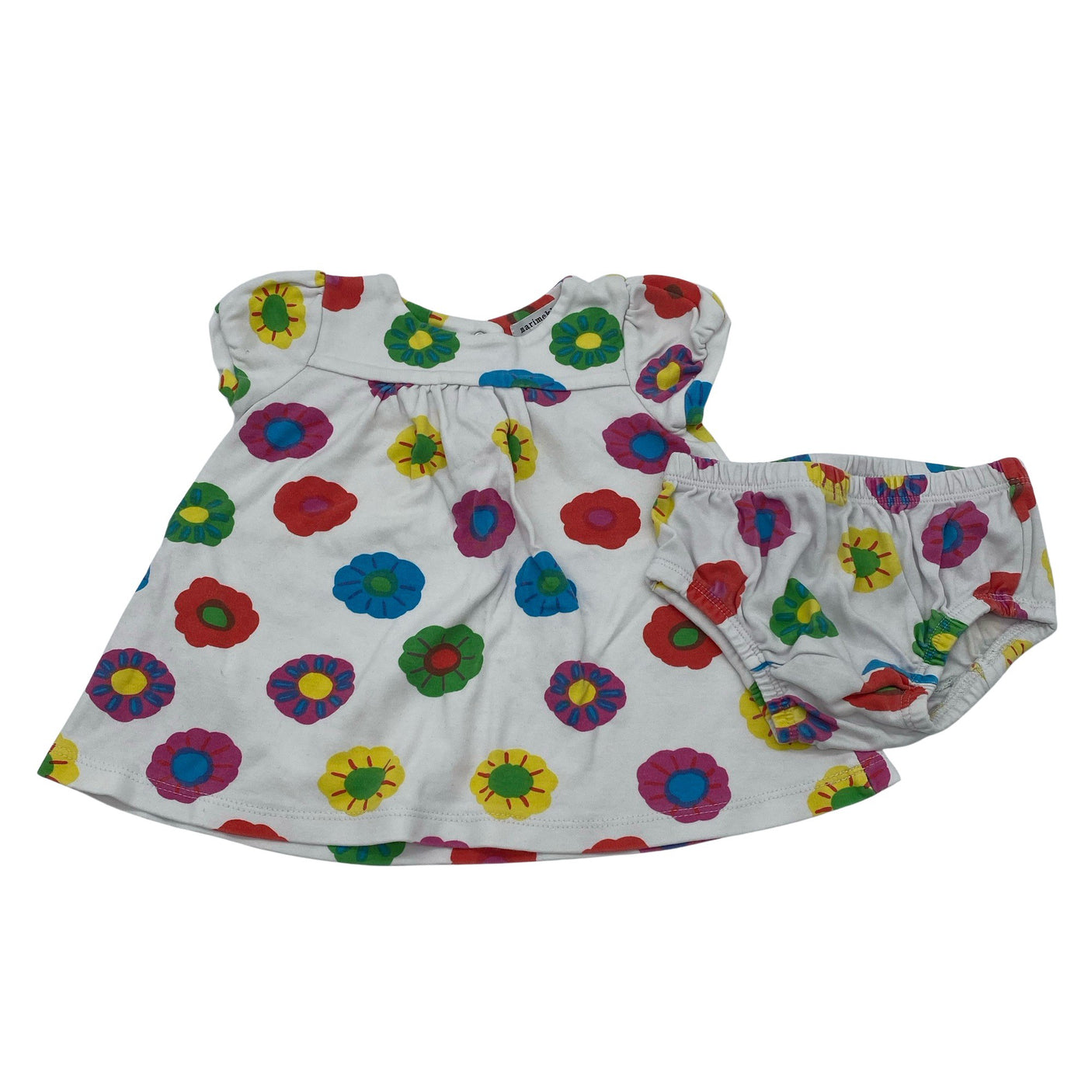 Unisex Marimekko - Tricot tunic, size 62 - 68 - White (1)