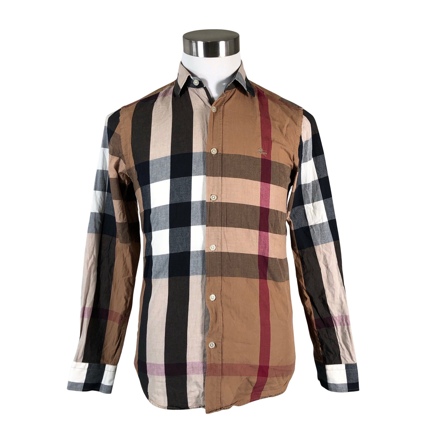 Unisex Burberry Brit - Collared shirt, size S - Brown (1)