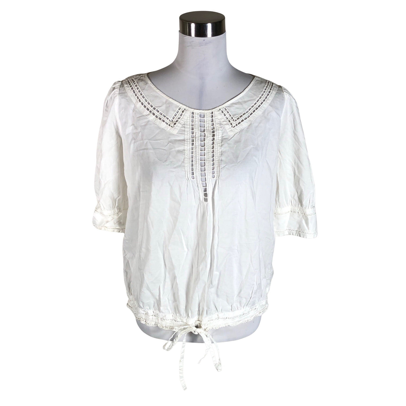Unisex Max&Co - Short-sleeved blouse, size 38 - Natural white (1)