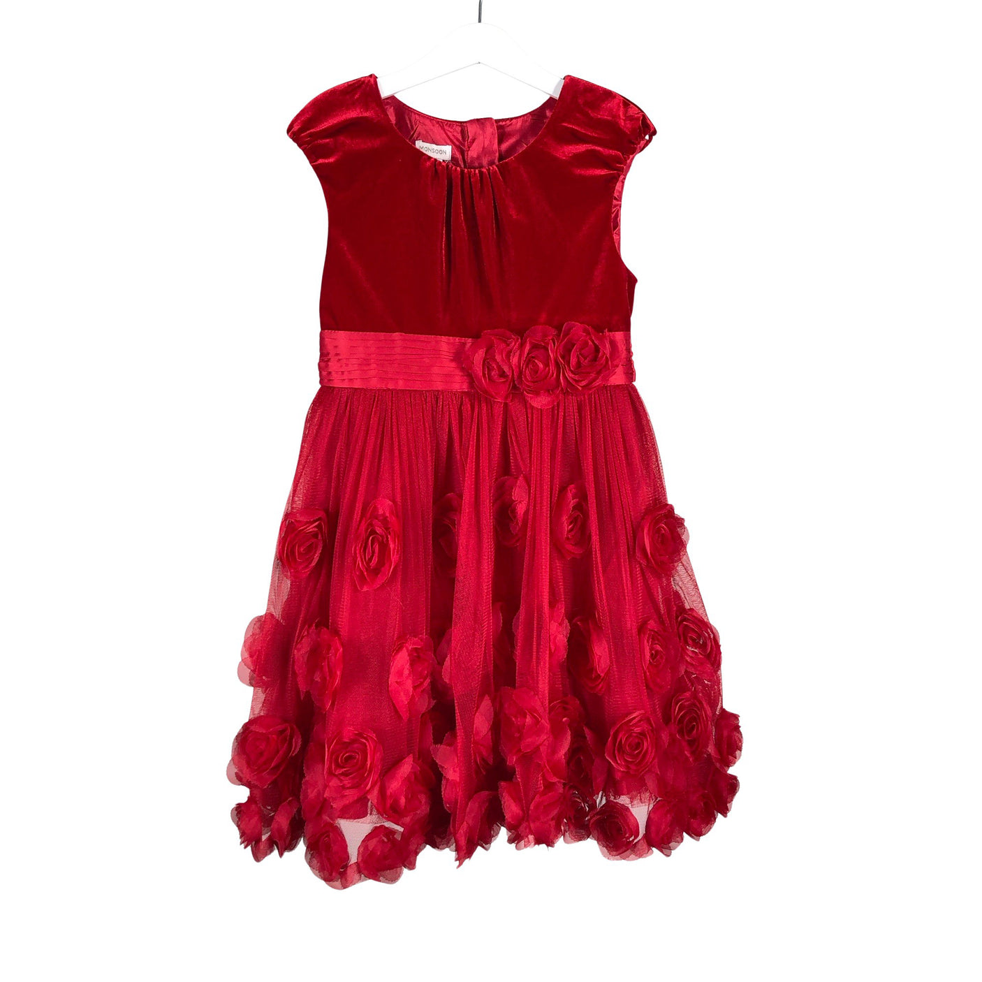 Unisex Monsoon - Party dress, size 128 - 134 - Red (1)
