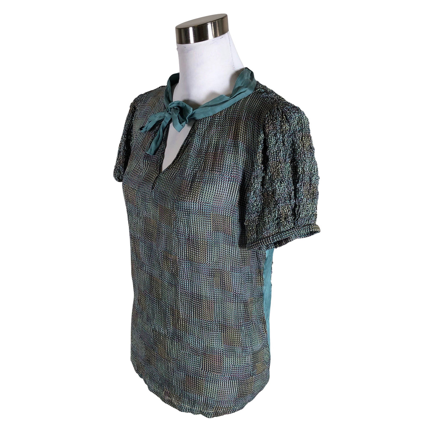 Unisex Schumacher - Short-sleeved blouse, size 38 - Light blue (3)