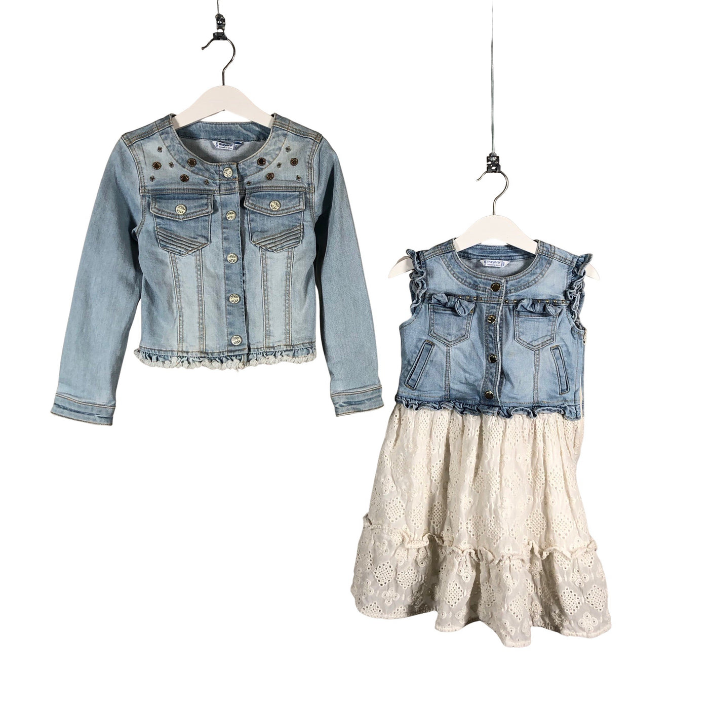 Unisex Mayoral - Denim dress, size 110 - 116 - Light blue (1)