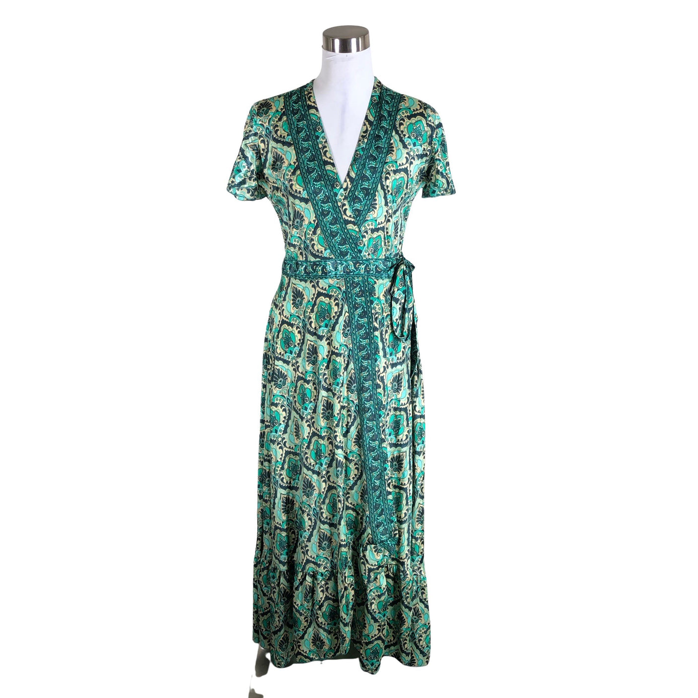 Unisex Pahiesa Formentera - Schiffon dress, size 36 - Green (1)