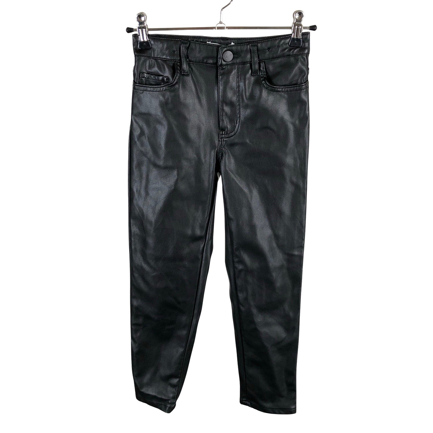 Unisex Lindex - Leather pants, size 128 - 134 - Black (1)