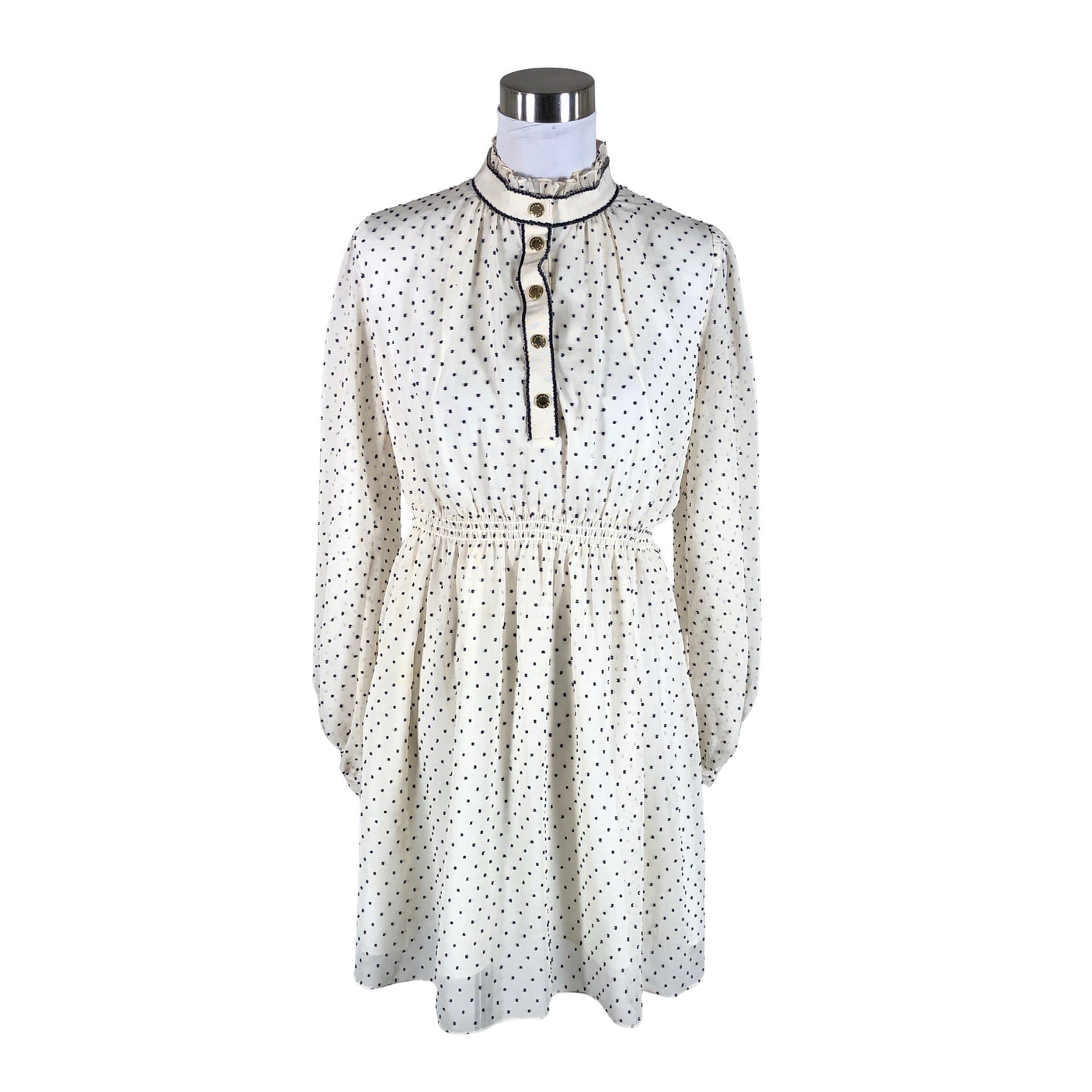 Unisex Sandro Paris - Schiffon dress, size 40 - Natural white (1)