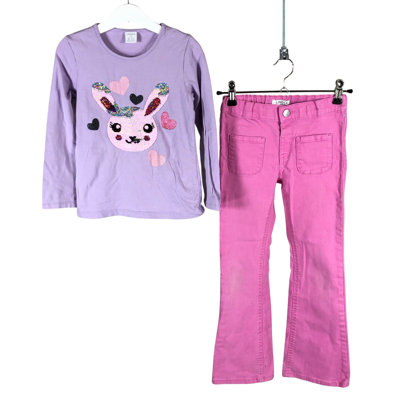 Unisex Lindex - Jeans, size 122 - 128 - Pink (1)