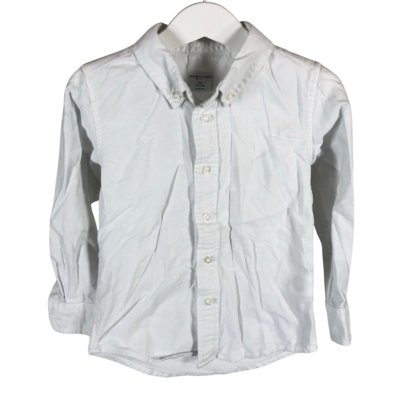 Unisex Mini Rodini - Collared shirt, size 98 - 104 - White (1)