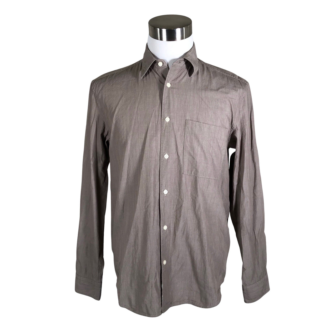 Unisex Marc O'Polo - Collared shirt, size M - Brown (1)