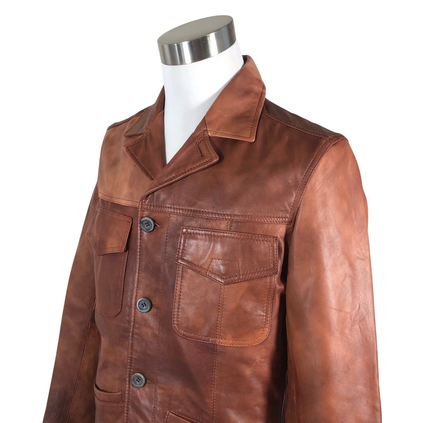 Unisex Marlboro Classics - Leather jacket, size M - Brown (3)