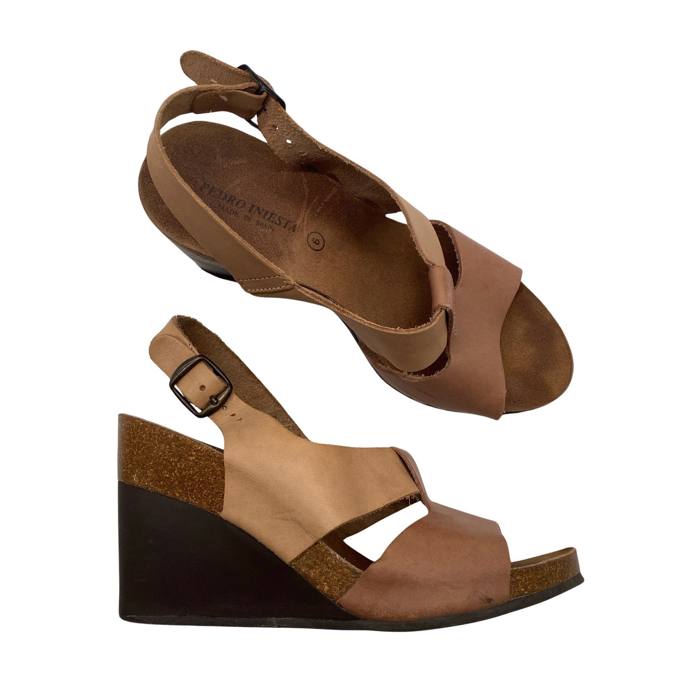 Unisex Pedro Iniesta - Wedge sandals, size 36 - Brown (1)