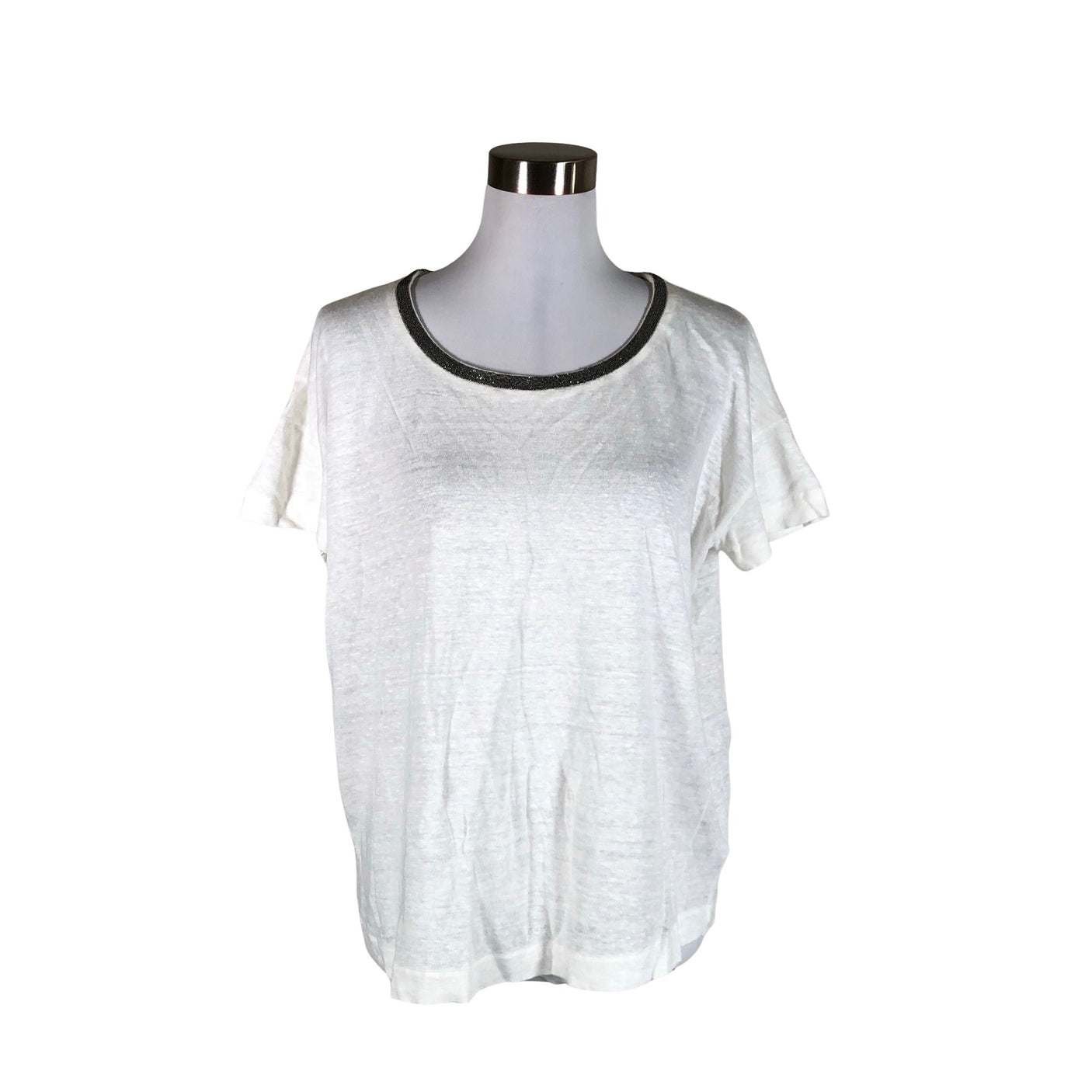 Unisex Noa Noa - Short-sleeved blouse, size 38 - White (1)