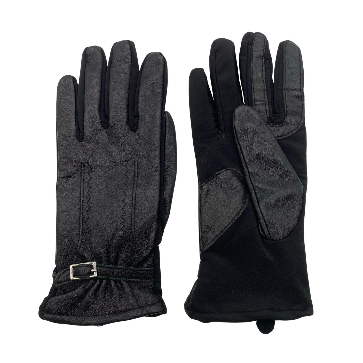 Unisex A+more - Leather gloves, size No size - Black (1)