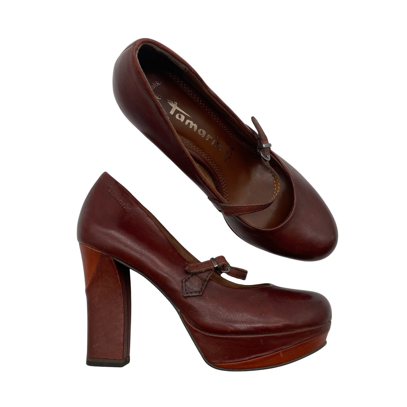 Unisex Tamaris - High heels, size 36 - Brown (1)