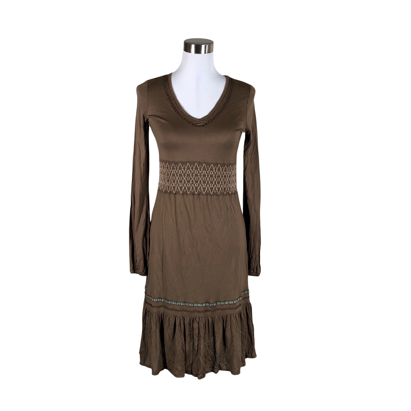 Unisex Esprit - Tricot dress, size 34 - Brown (1)