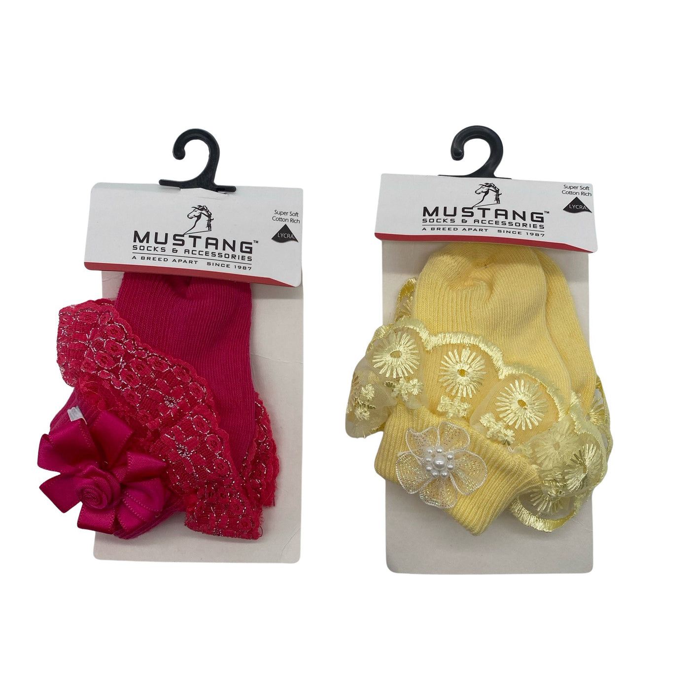 Unisex Mustang - Socks, size 20 - Pink (1)