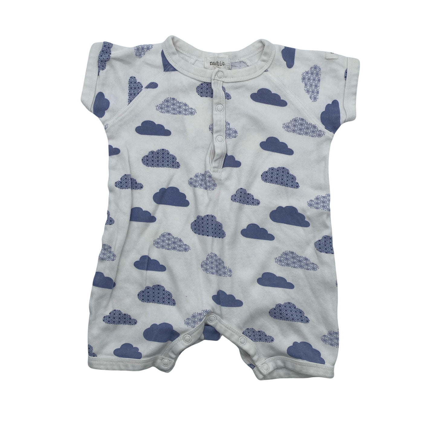 Unisex Newbie - Short overalls, size 62 - 68 - White (1)