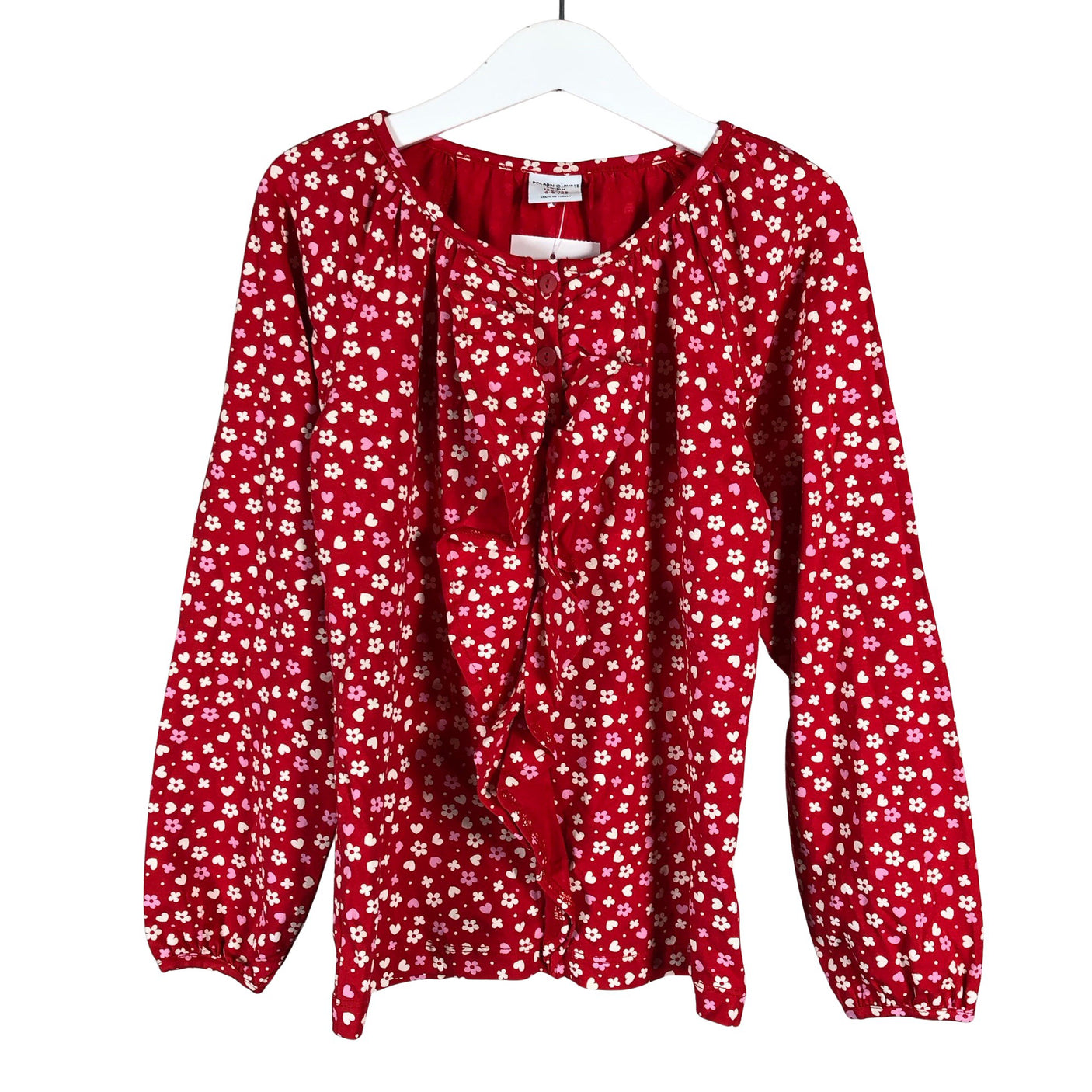 Unisex Polarn O. Pyret - Tricot shirt, size 122 - 128 - Red (1)