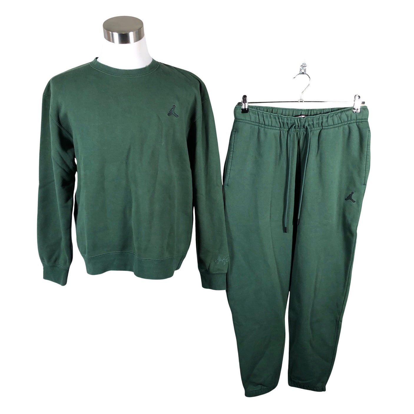 Unisex Jordan (Nike) - Sweatshirt and pants set, size L - Green (1)