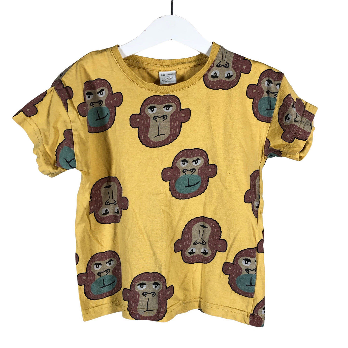 Unisex Lindex - T-shirt, size 98 - 104 - Yellow (1)