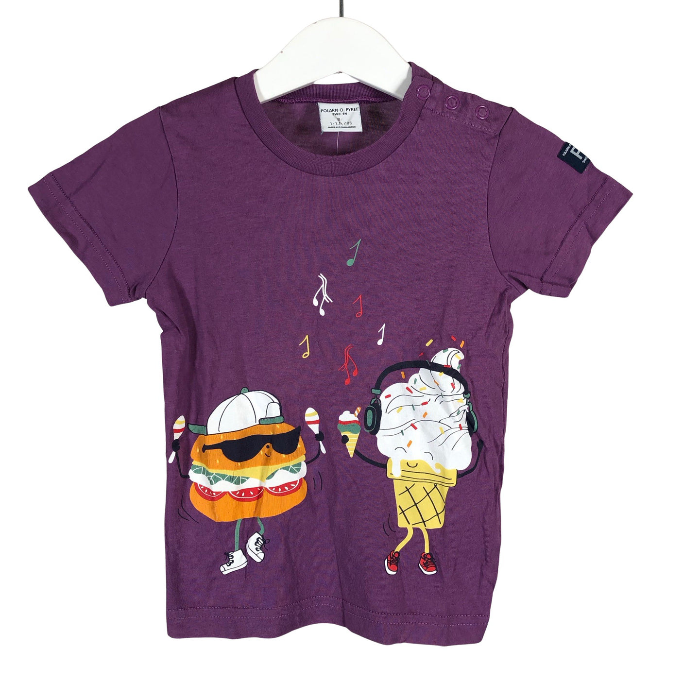 Unisex Polarn O. Pyret - T-shirt, size 80 - 86 - Violet (1)
