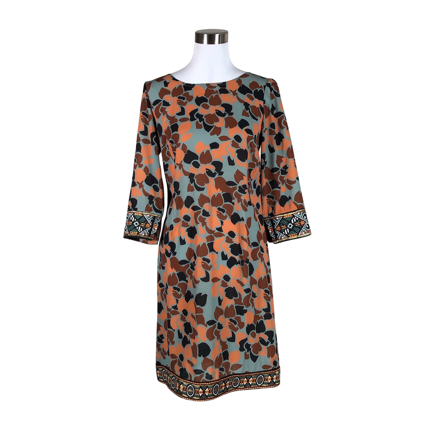 Unisex Rick Cardona - Schiffon dress, size 34 - Brown (1)