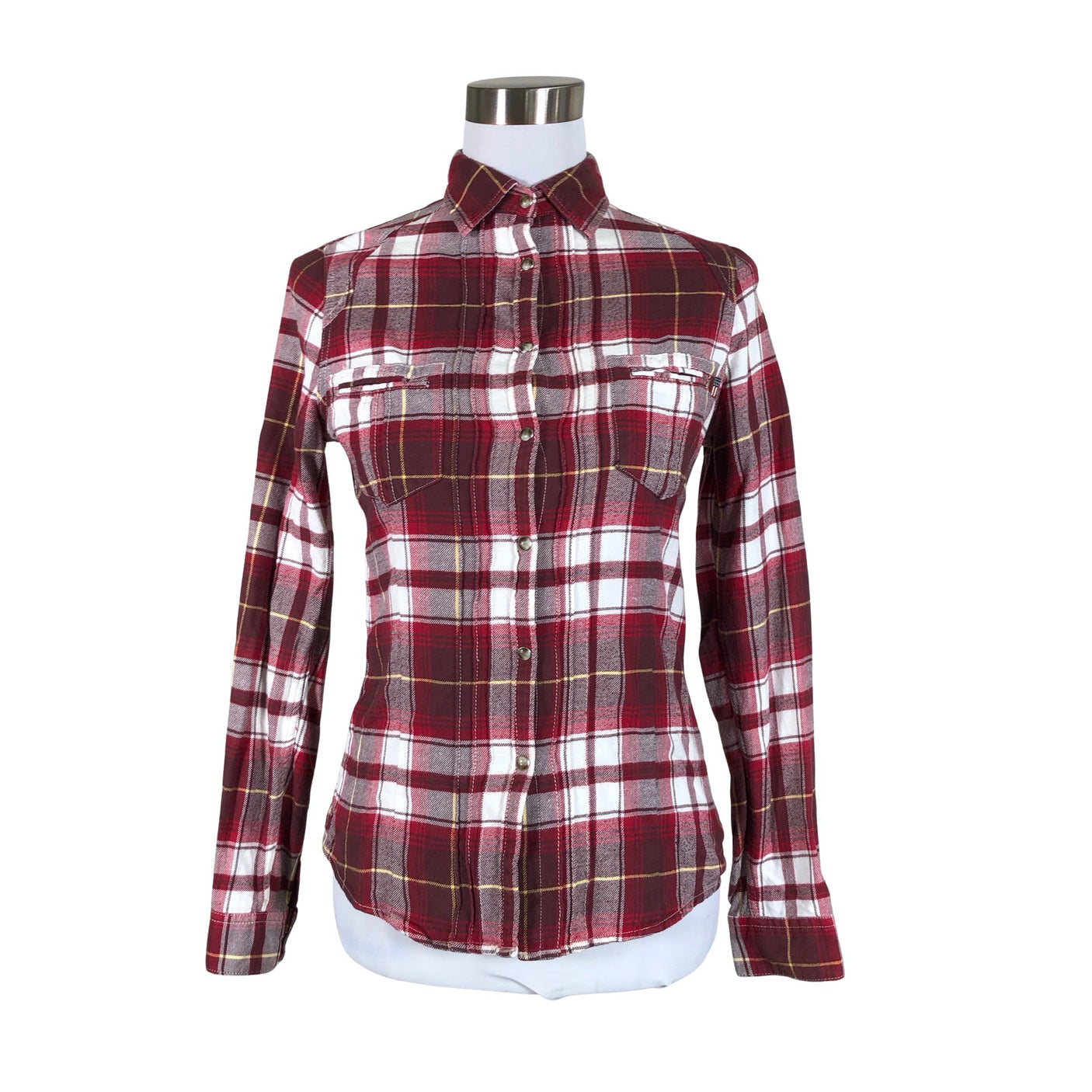 Unisex Lexington - Flannel shirt, size 34 - Wine red (1)