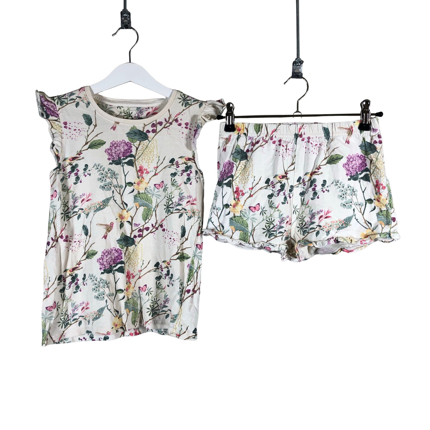 Unisex Next - Shorts and top set, size 128 - 134 - White (1)