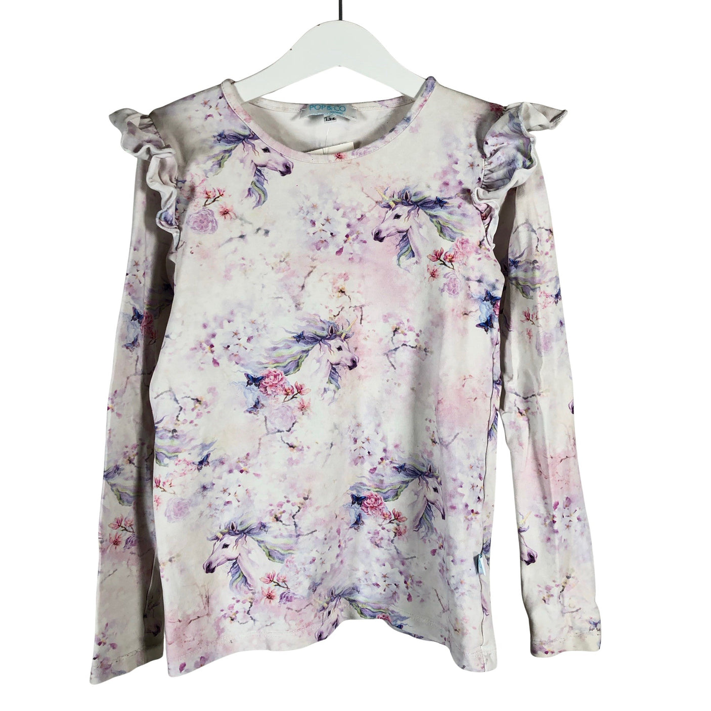Unisex Pop & Co Helsinki - Tricot shirt, size 128 - 134 - White (1)
