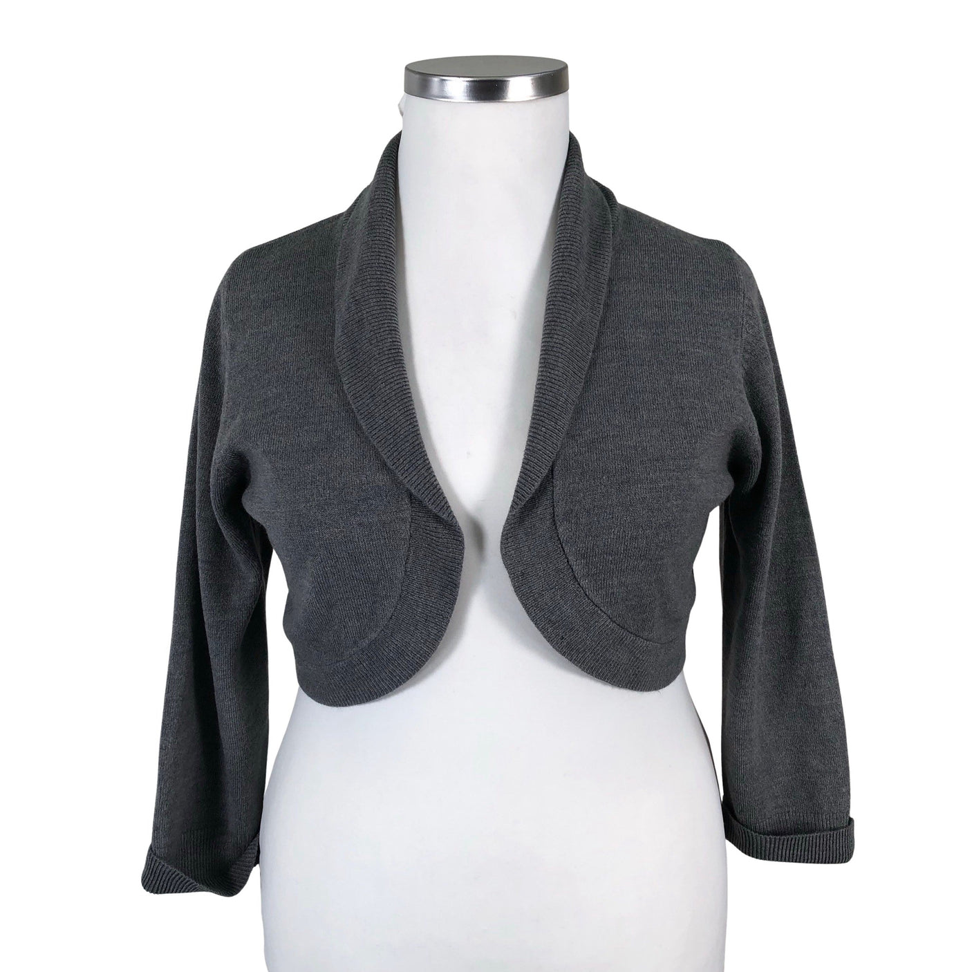 Unisex Per Una - Knit bolero jacket, size 42 - Gray (1)