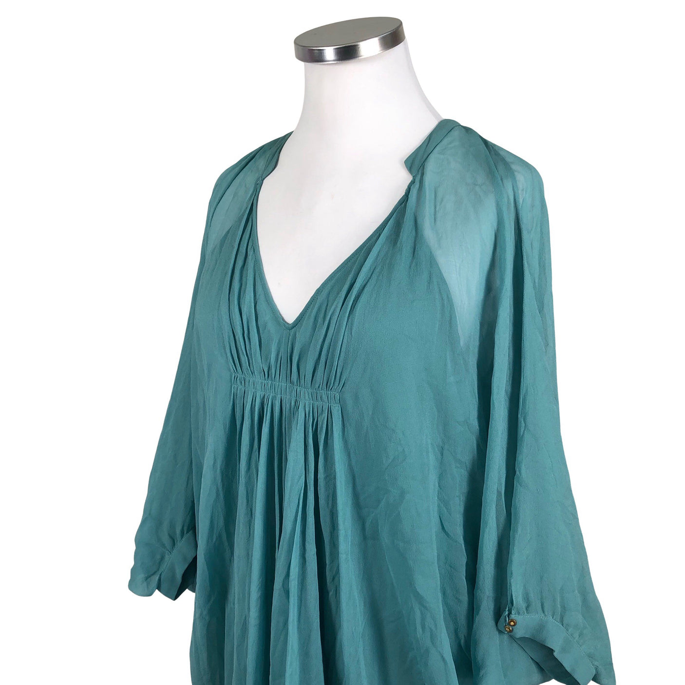 Unisex Diane von Furstenberg - Schiffon tunic, size 42 - Green (3)