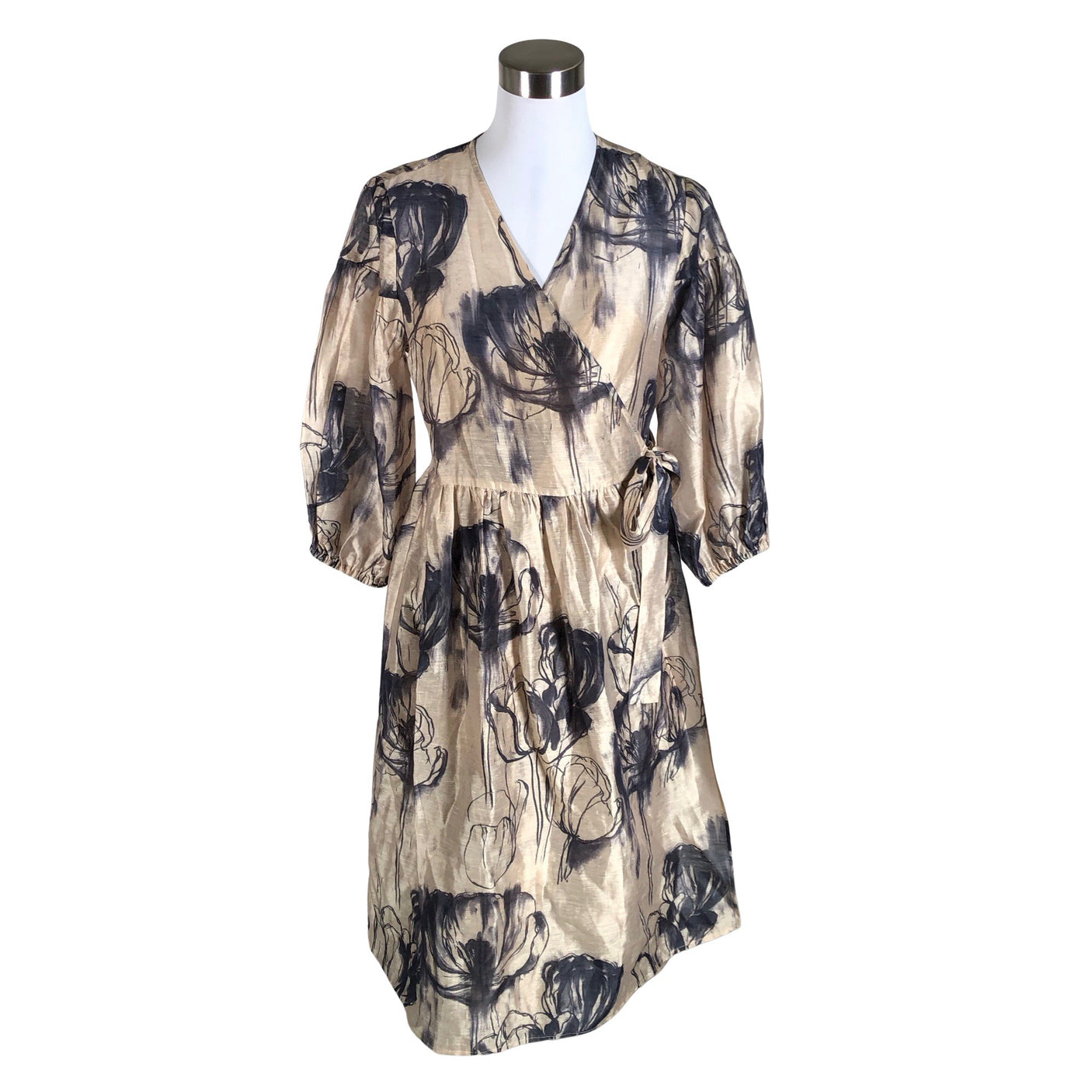 Unisex Second Female - Schiffon dress, size 36 - Beige (1)