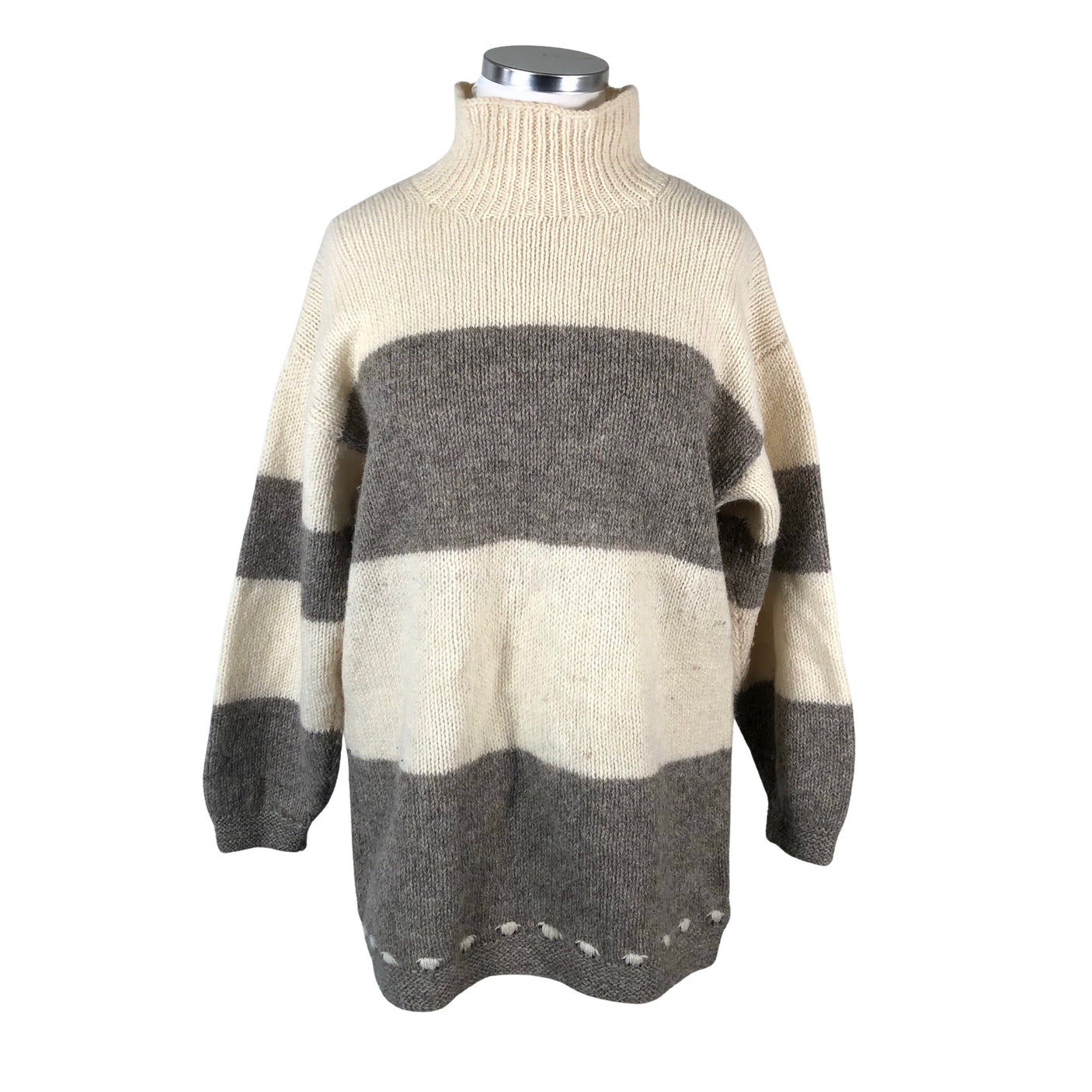 Unisex Handmade - Knit tunic, size 42 - Natural white (1)