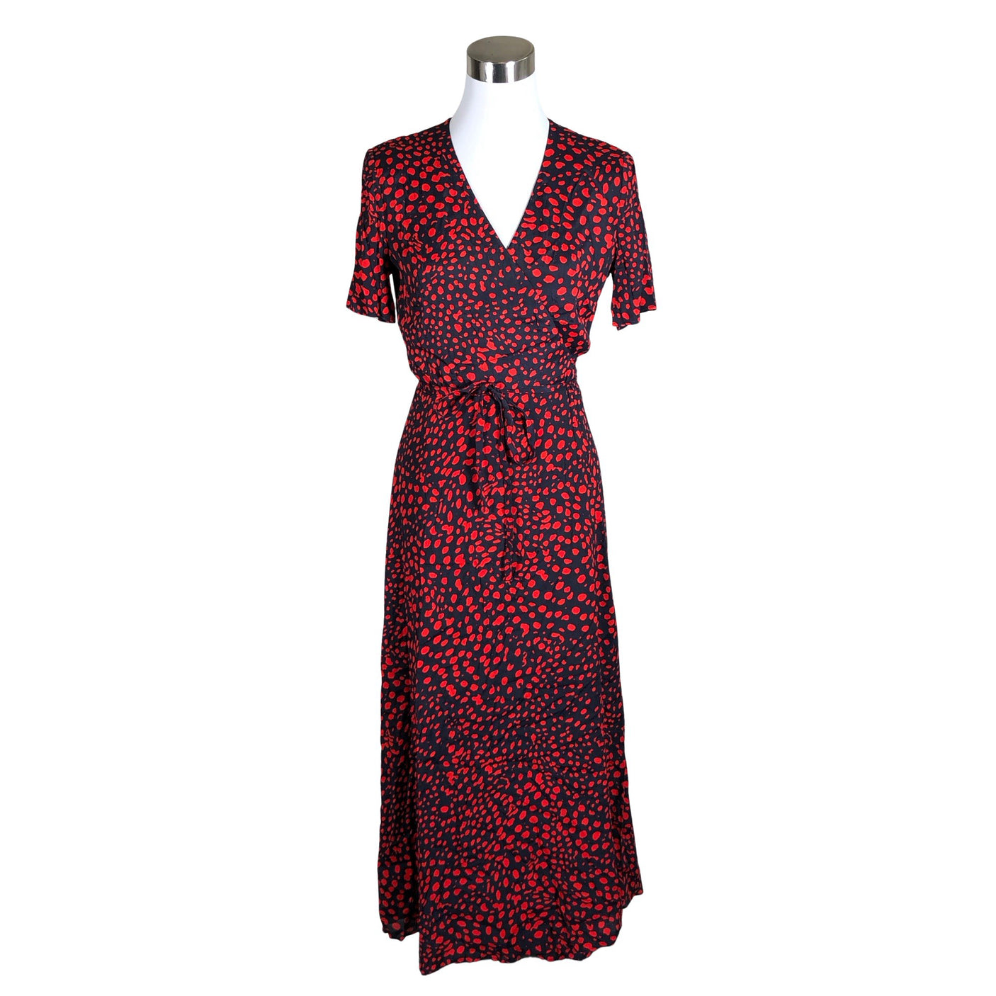 Unisex Massimo Dutti - Schiffon dress, size 38 - Red (1)