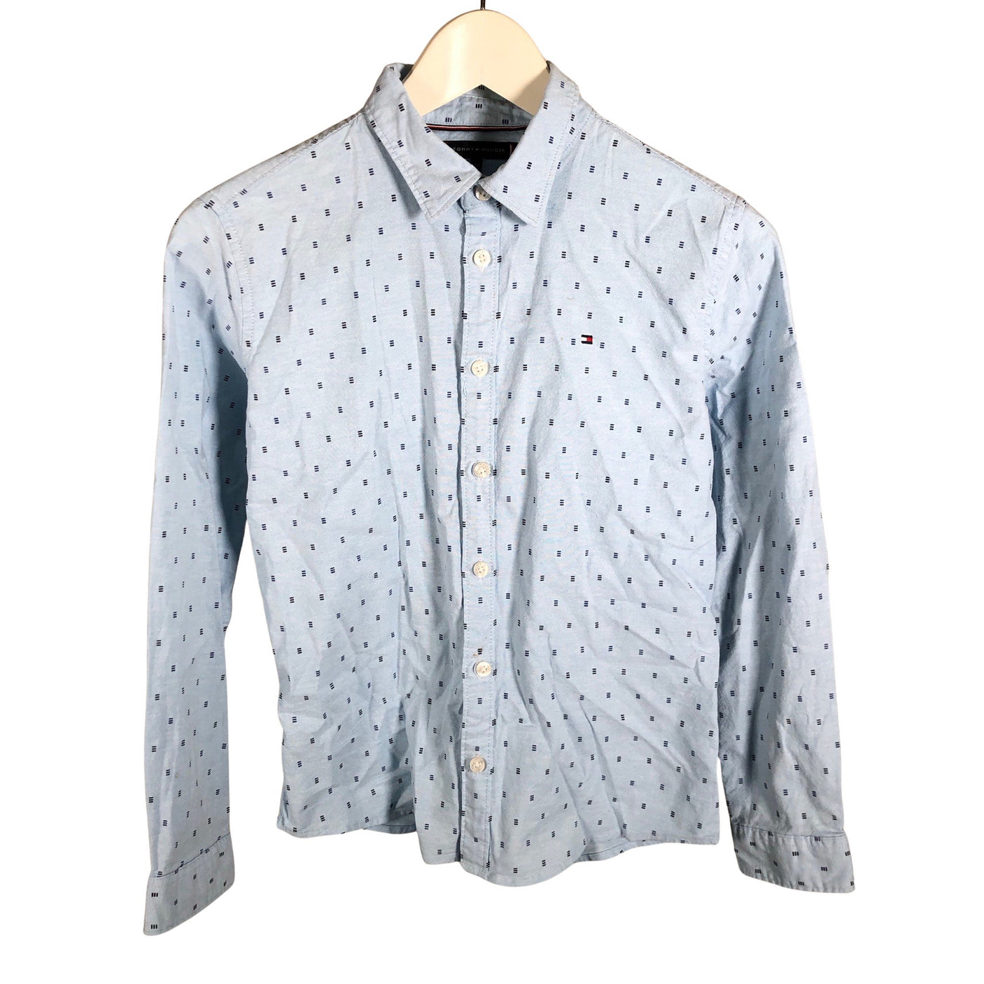 Unisex Tommy Hilfiger - Collared shirt, size 146 - 152 - Light blue (1)