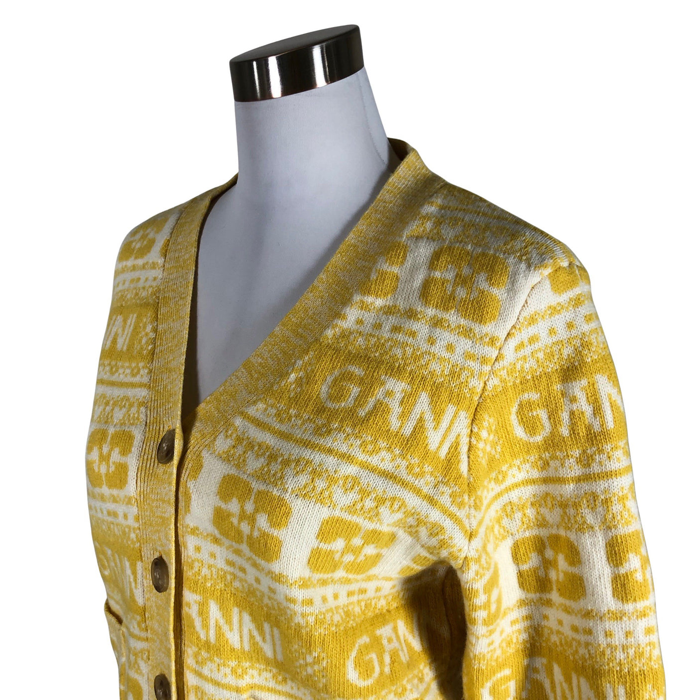 Unisex Ganni - Cardigan, size 38 - Yellow (3)