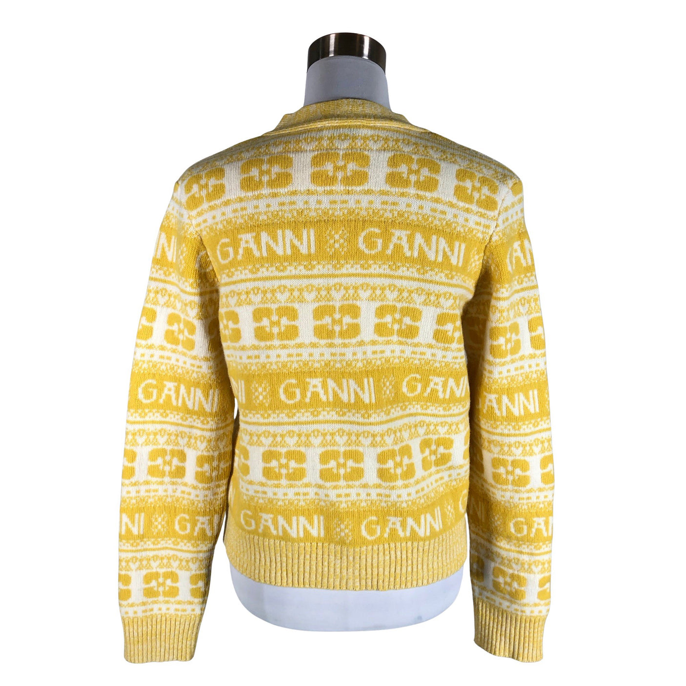 Unisex Ganni - Cardigan, size 38 - Yellow (2)