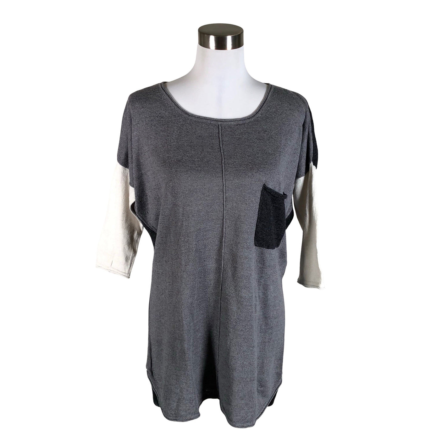 Unisex Part two - Knit tunic, size 40 - Gray (1)