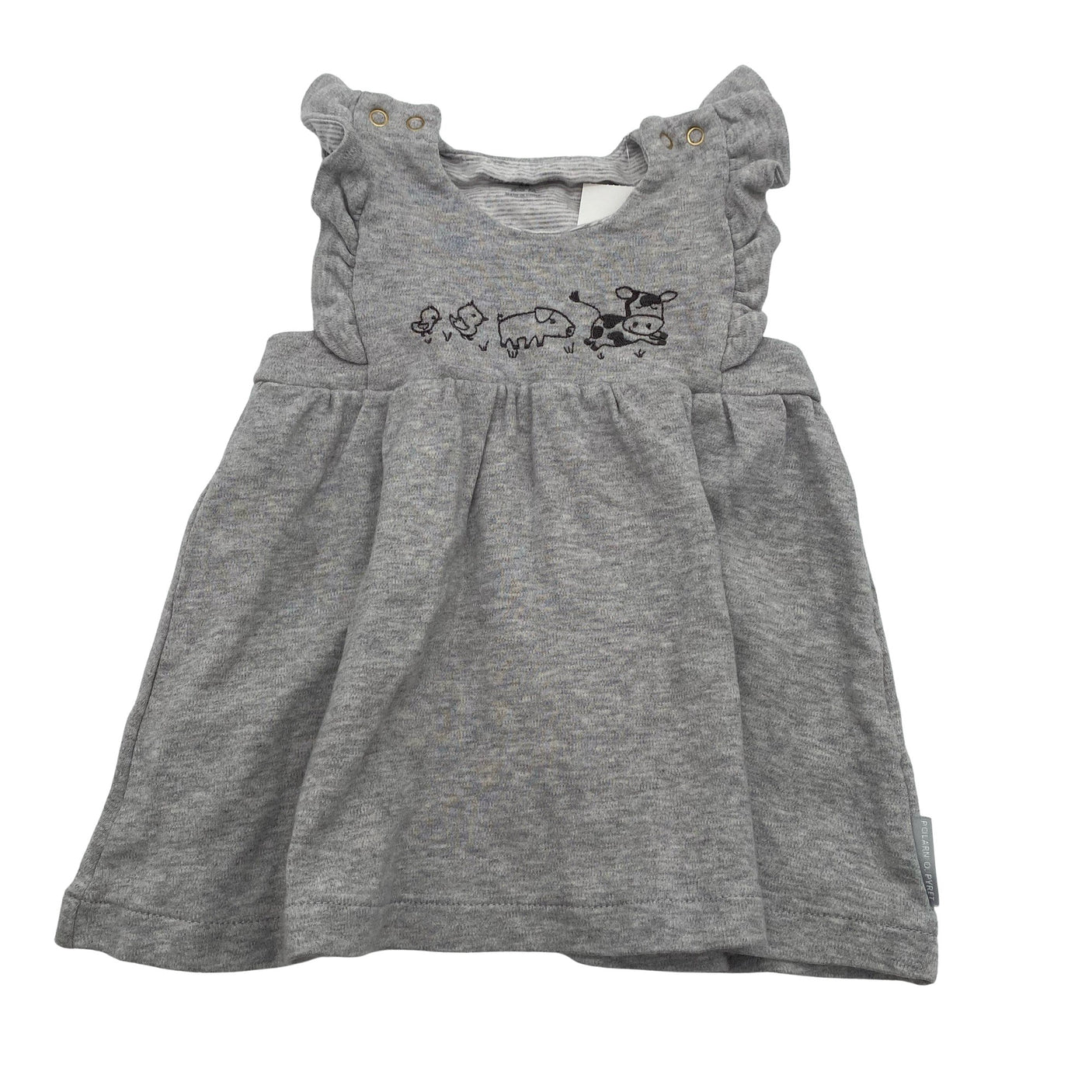 Unisex Polarn O. Pyret - Tricot dress, size 62 - 68 - Gray (1)