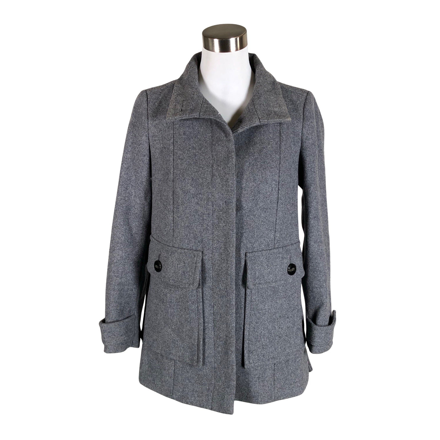 Unisex Benetton - Wool coat, size 34 - Gray (1)
