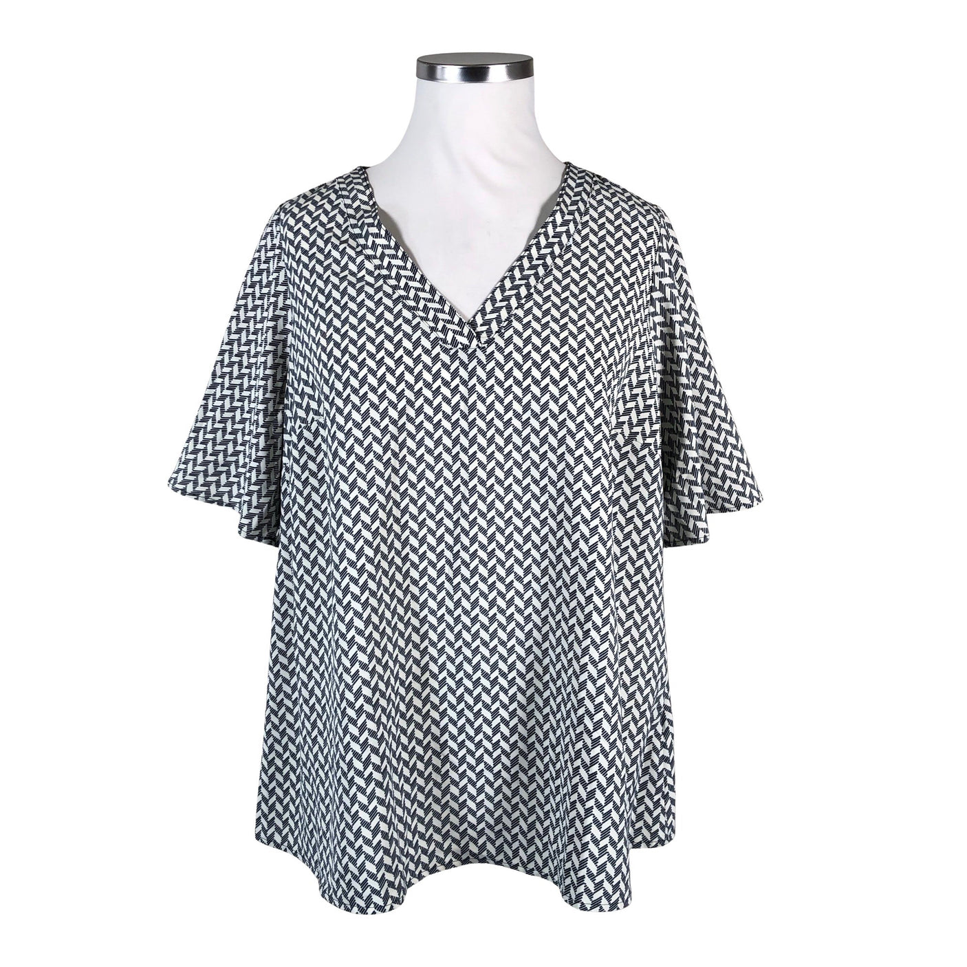 Unisex Zizzi - Short-sleeved blouse, size 46 - Blue (1)
