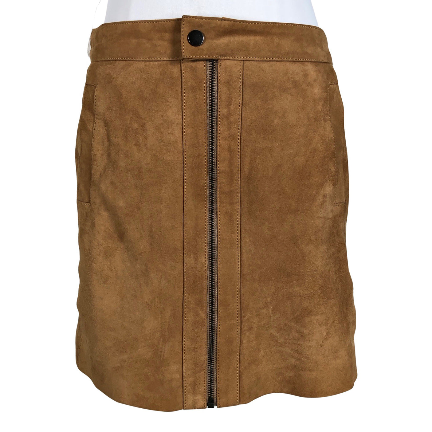 Unisex Comptoir des cotonniers - Leather skirt, size 40 - Brown (1)
