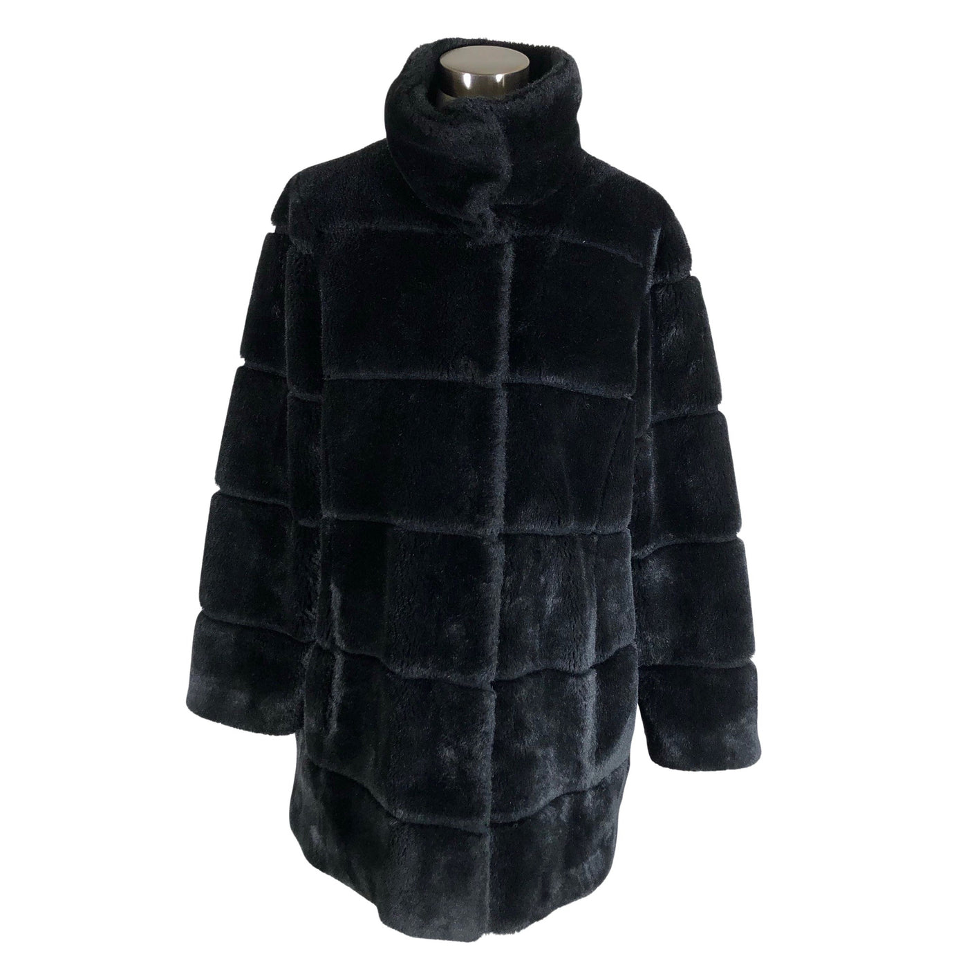 Unisex Junge - Faux fur coat, size 38 - Black (1)