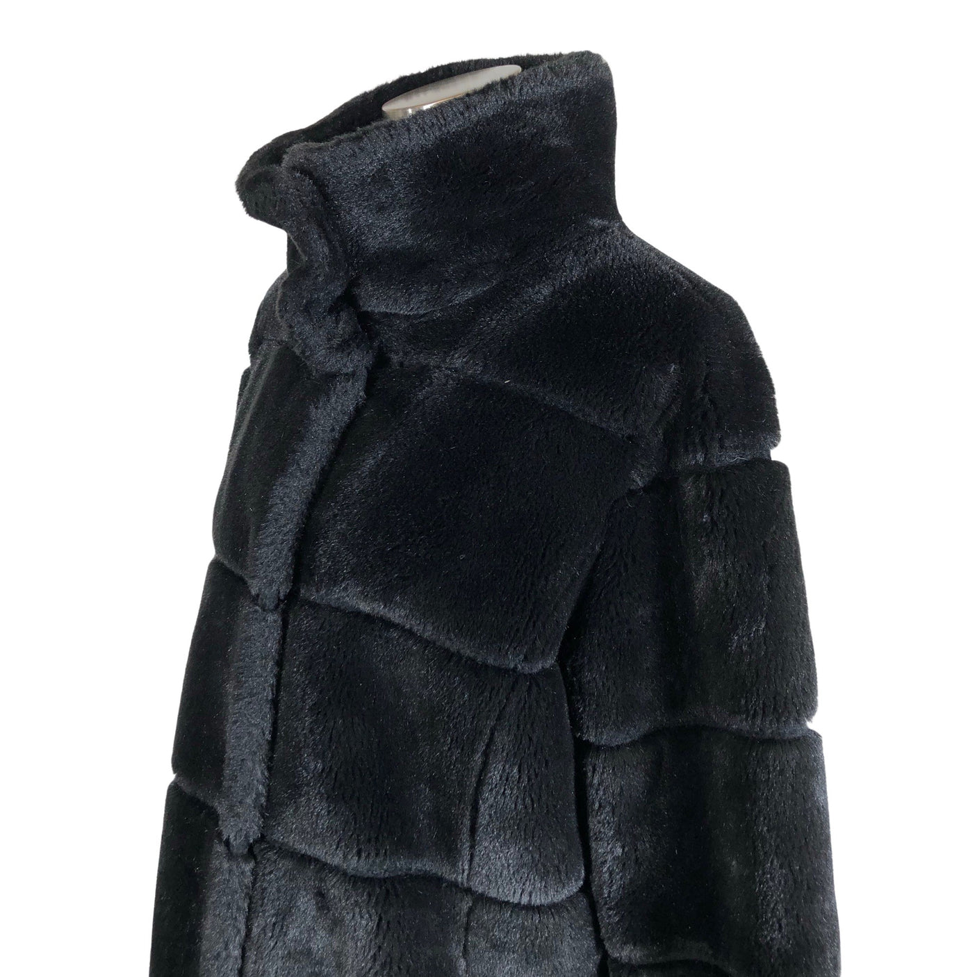 Unisex Junge - Faux fur coat, size 38 - Black (3)