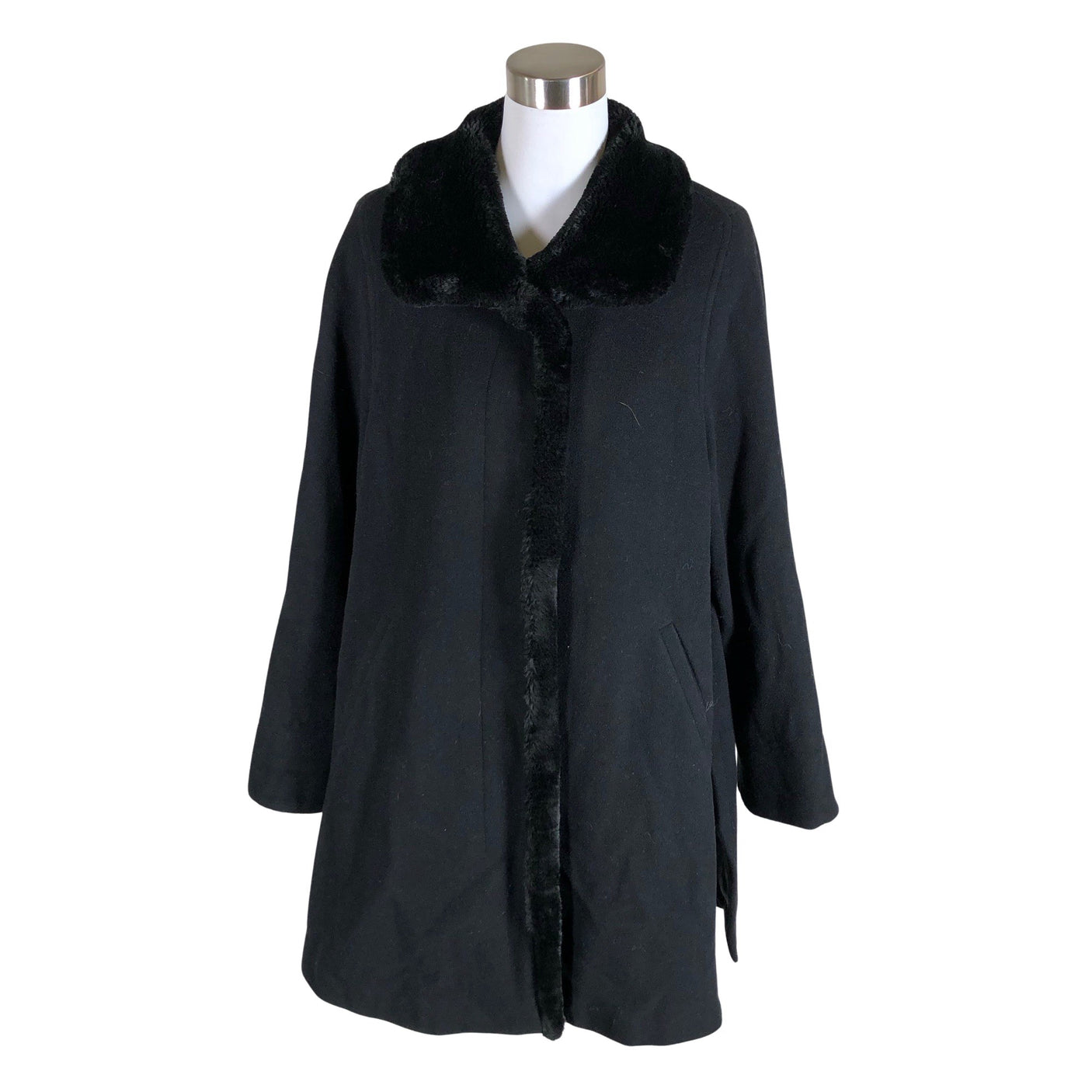 Unisex Aventura - Wool coat, size 38 - Black (1)